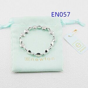 Enewton Platinum Flat Oval Bead Bracelet